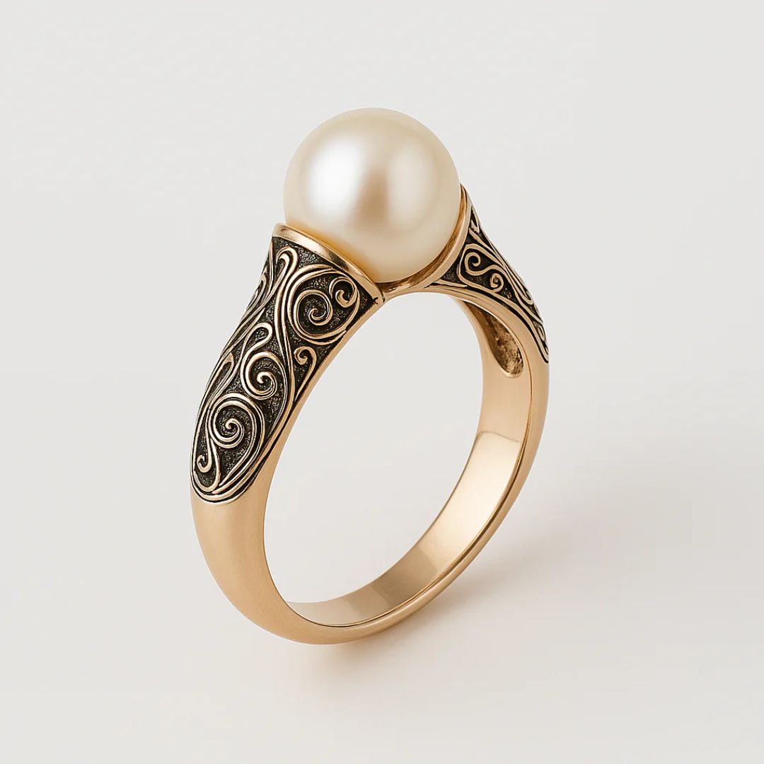 Chic Vintage Natural Pearl Ring