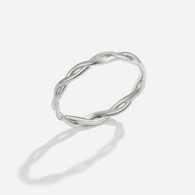 Infinity 18K Silver Twist Ring