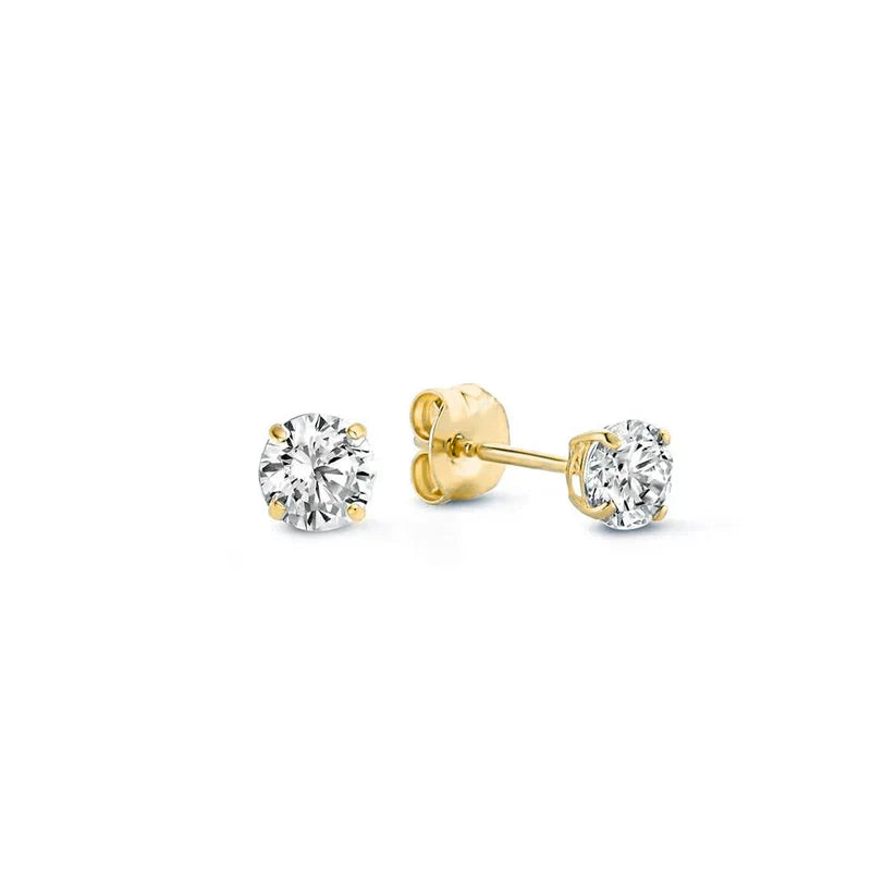 Larmes™ | Gold Stone Stud Earrings" can be rewritten as "Larmes™ | Elegant Gold Stone Stud Earrings.