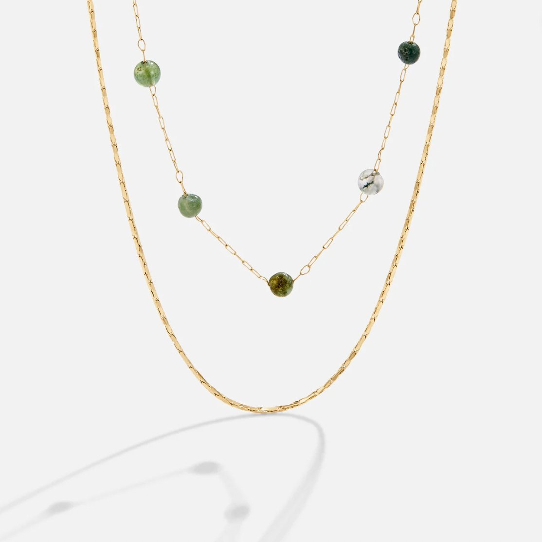 Layered Necklace Alana Gold & Stone