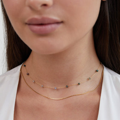 Layered Necklace Alana Gold & Stone