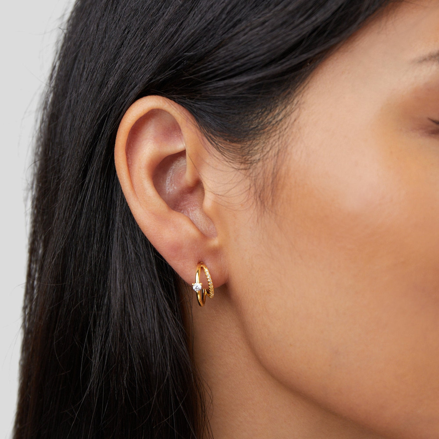 Artie Crystal Earrings in 18k Gold