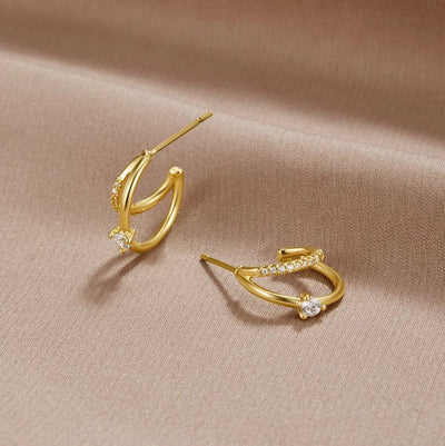 Artie 14k Gold Crystal Earrings