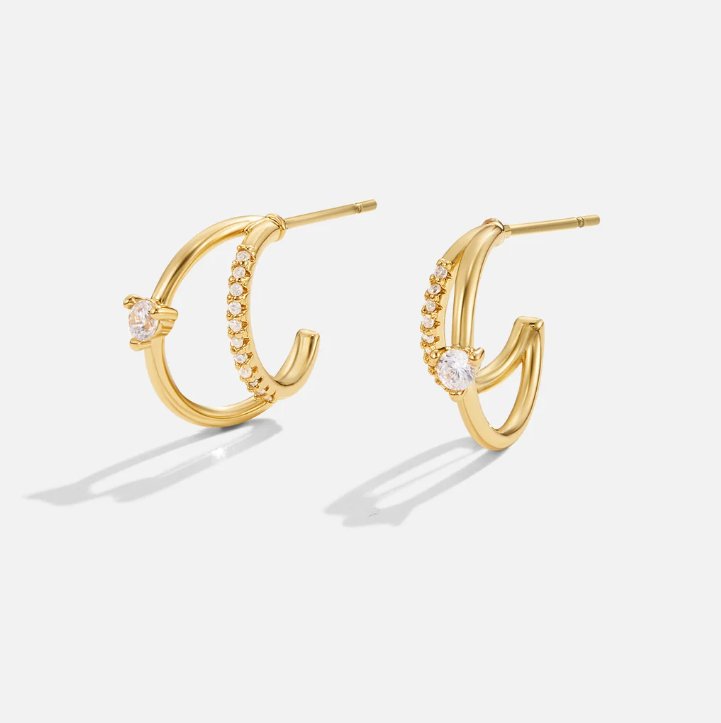 Artie 14k Gold Crystal Earrings