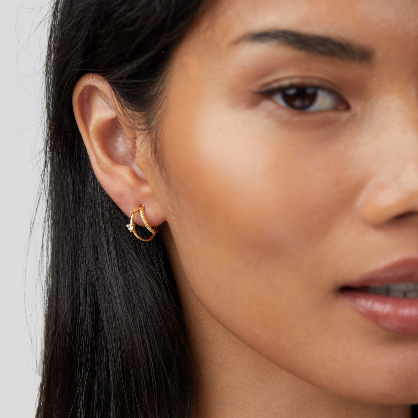 Artie Crystal Earrings in 18k Gold