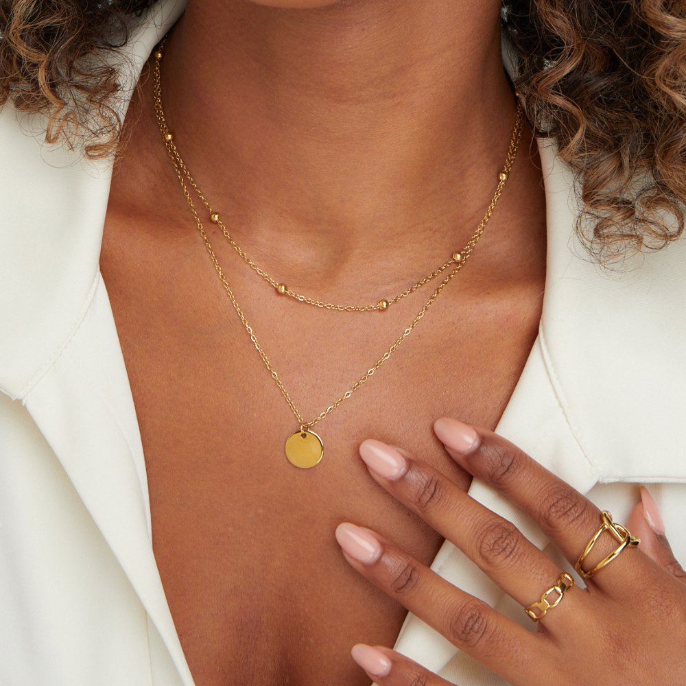 Aylin | Multi-Layered Disc Necklace