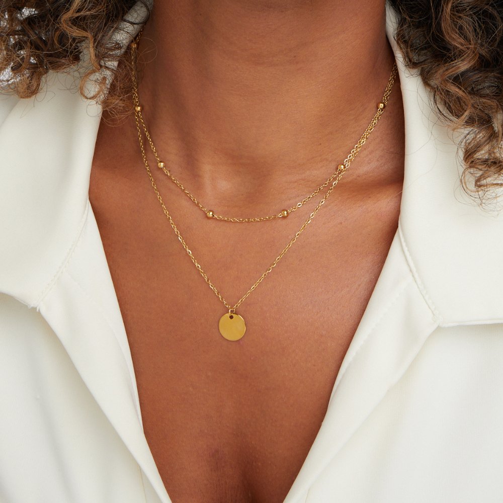 Aylin | Multi-Layered Disc Necklace