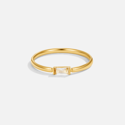 Kayla | Leonore Crystal Baguette Ring