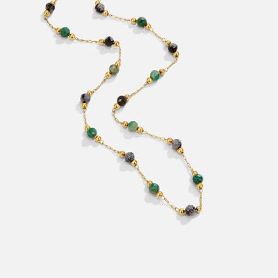 Lulu Forest Pearl Stone Necklace