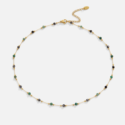 Lulu Forest Pearl Stone Necklace