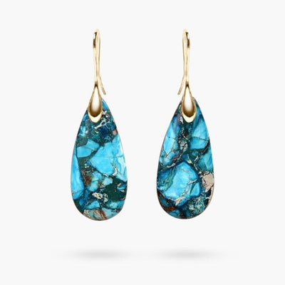 Evelyn | Teardrop Earrings with Ocean Energy