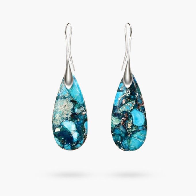Evelyn | Teardrop Earrings with Ocean Energy