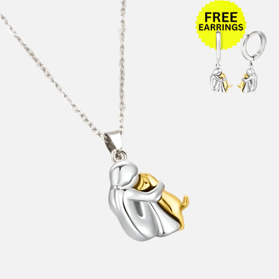 Wynter™ - Hug Pendant Necklace with Coordinating Earrings