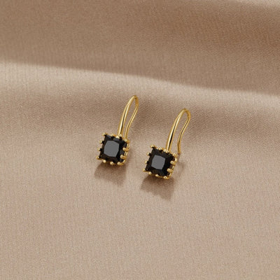 14k Gold Crystal Drop Earrings