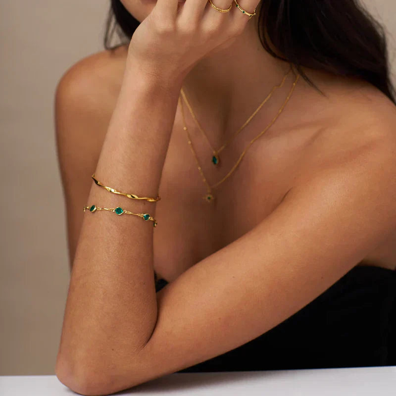 Emeralda™ Gold Chain Link Bracelet