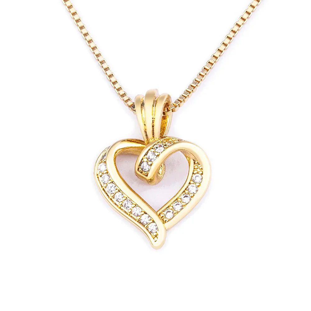 Heart-Shaped Diamond Pendant Necklace for a Romantic Touch