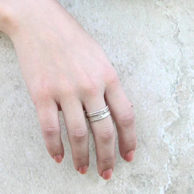 Shine - Vintage Gold and Silver Layered Ring