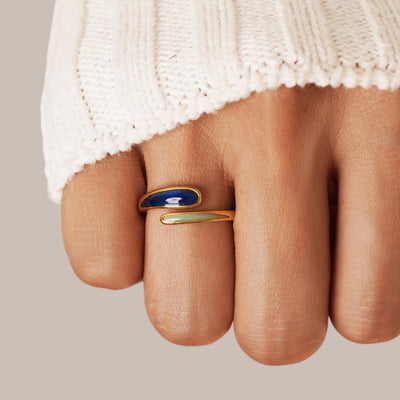 Aurelia Safira Blue Wrap Ring