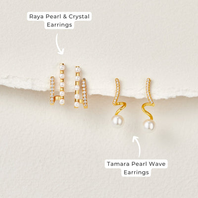Elora Tam Pearl Wave Earrings