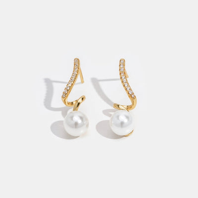 Elora Tam Pearl Wave Earrings