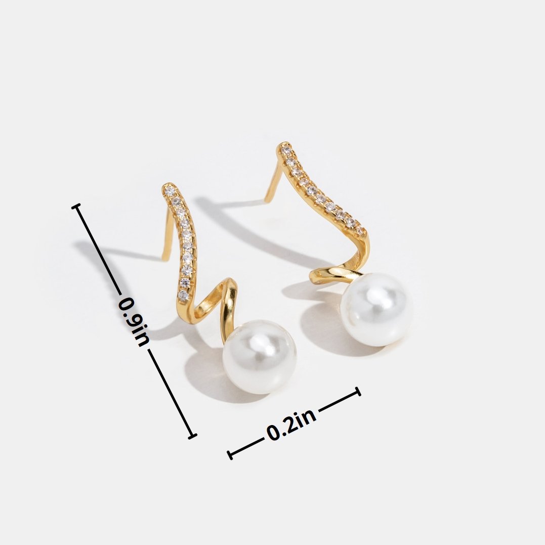 Elora Tam Pearl Wave Earrings