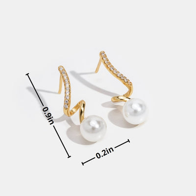Elora Tam Pearl Wave Earrings
