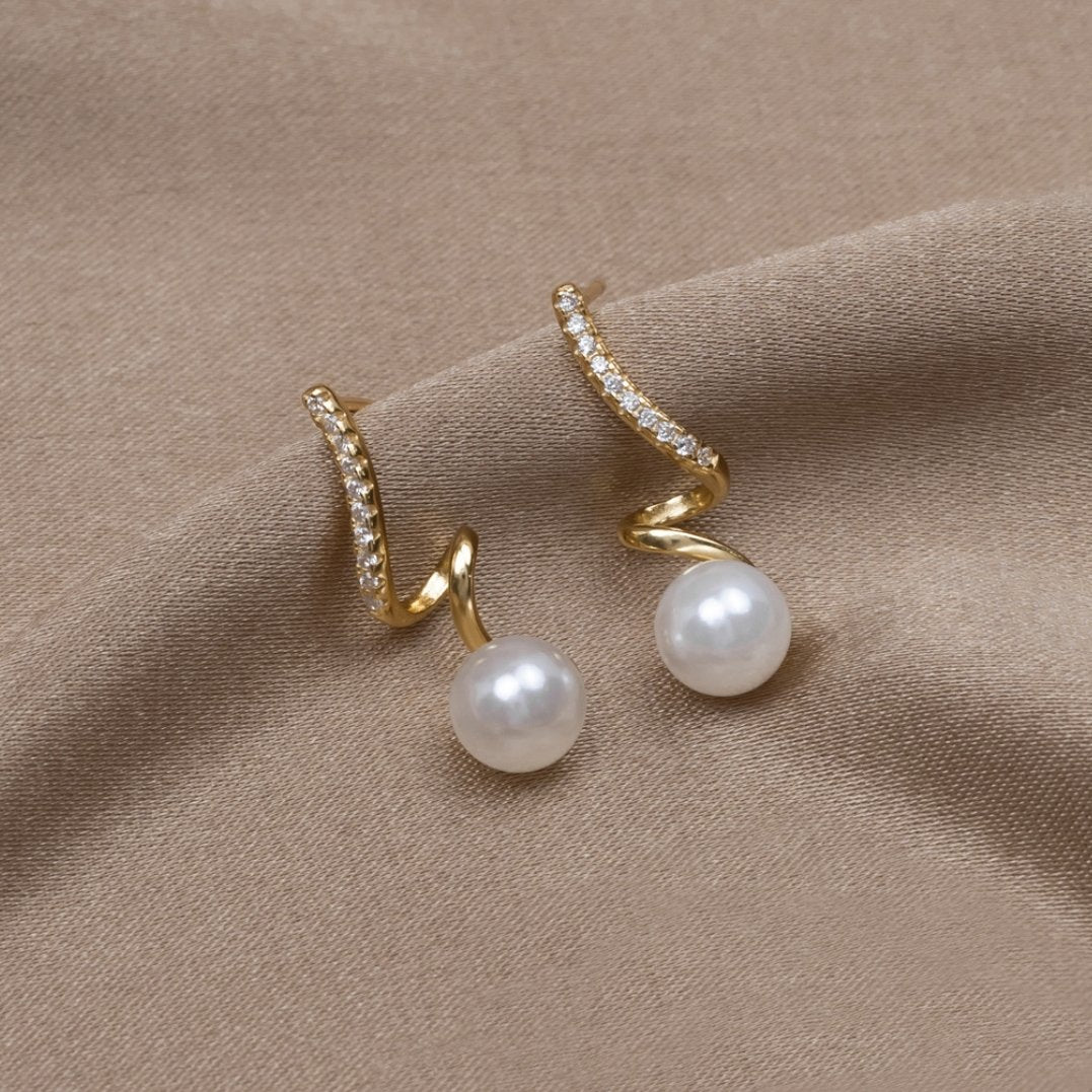 Elora Tam Pearl Wave Earrings