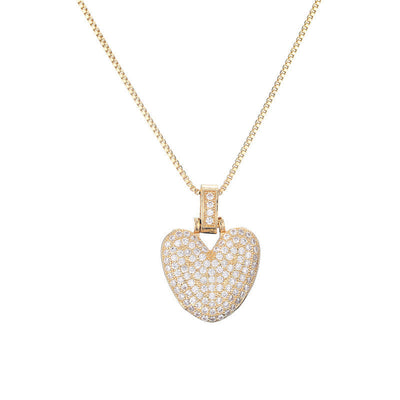 Initial Pave Bubble Necklace in 18k Gold