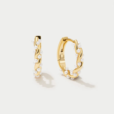 Giselle Vale Pearl Hoop Earrings