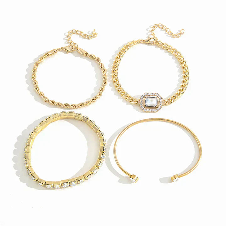 Domitia™ | Calvina Gold Bracelet Set