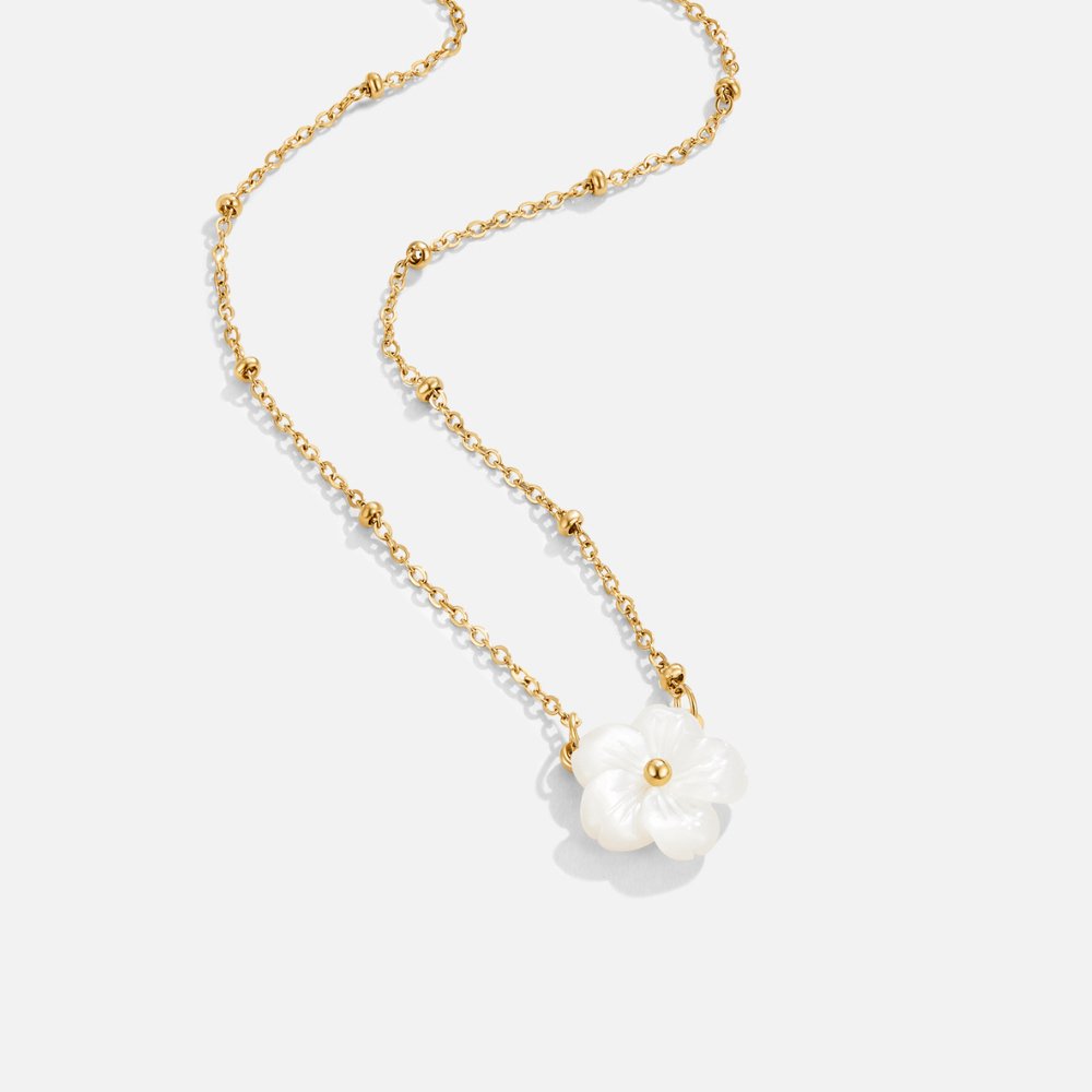 White Floral Blossom Necklace